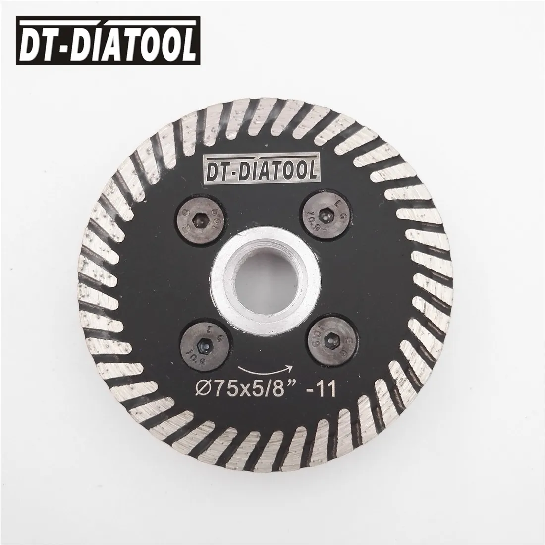 DT-DIATOOL 1 шт. 75 мм Горячая прессованная мини турбо алмазное лезвие со съемным M14 или 5/8-11 фланцем и 1 шт. 75 мм лезвие гравер по камню