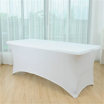 

Hotel Cocktail Dining Table Cover Tight Fitted Tablecloth Stretch Table Cover Bar Party Tablecloth RectangularTable Cloth