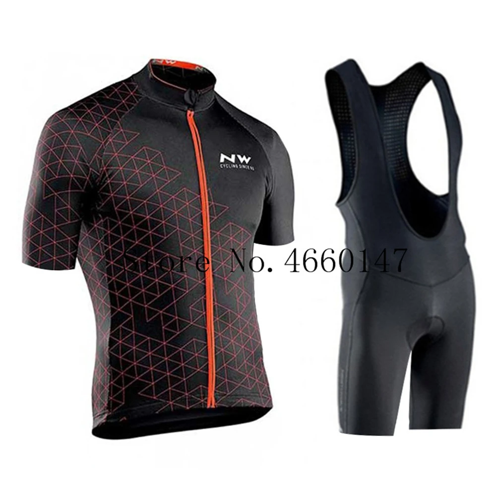 Bib cycling set Велоспорт Pro Team Northwave Велоспорт Джерси Мужская одежда для велоспорта MTB Велоспорт нагрудник шорты велосипед Джерси Набор Ropa Ciclismo Hombre - Цвет: Bib cycling set