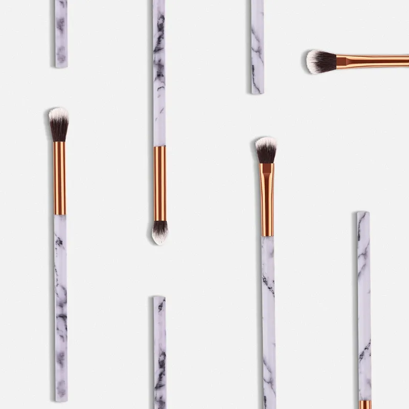 Hot High Quality Marble Make Up Brushes Eye Shadow Liner Full Makeup Brush Kit Soft Hair Eyes Eyebrow Pencil