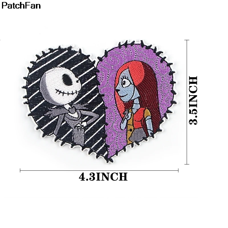 20 шт./лот A2579 Patchfan Кошмар перед Рождеством вышитые DIY железо/пришить на ткань аксессуары патчи Аппликации