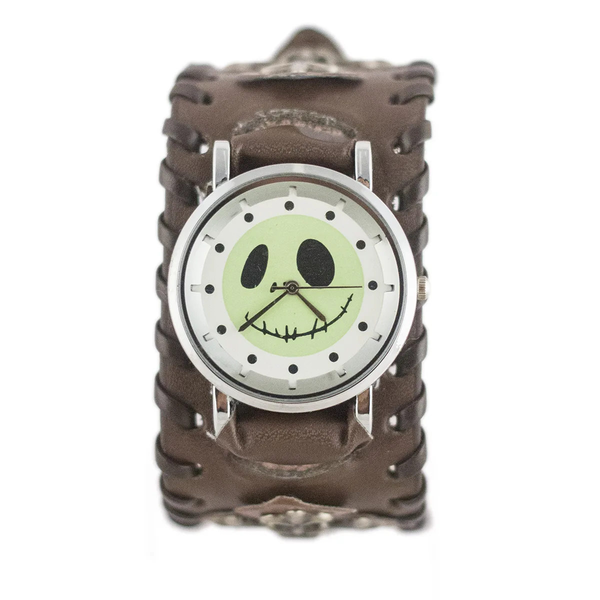 

Punk Green Skull Necklace Skull Bracelets Belt Watch Coffee