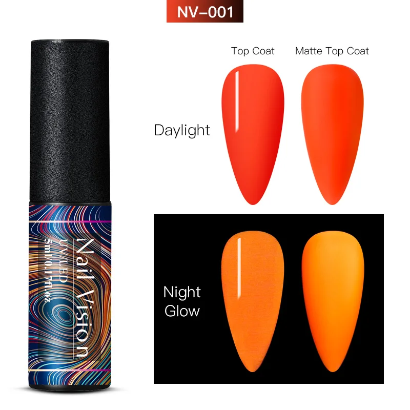 AAS07736 Nail Vision Neon Luminous Matte Nail Gel Polish 6ml Fluorescent Green Yellow Colors Soak Off UV Gel Varnish Nail Art Gel - Цвет: AAS07736