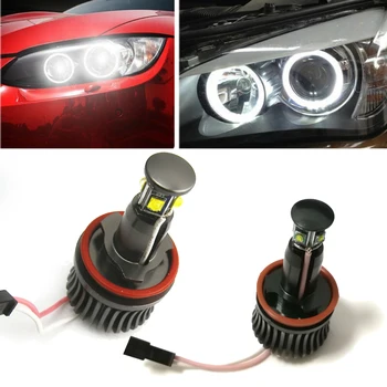

For BMW E60 E61 E90 E92 X5 Angel Eye Bulbs Aluminum Replacement Wide angle H8