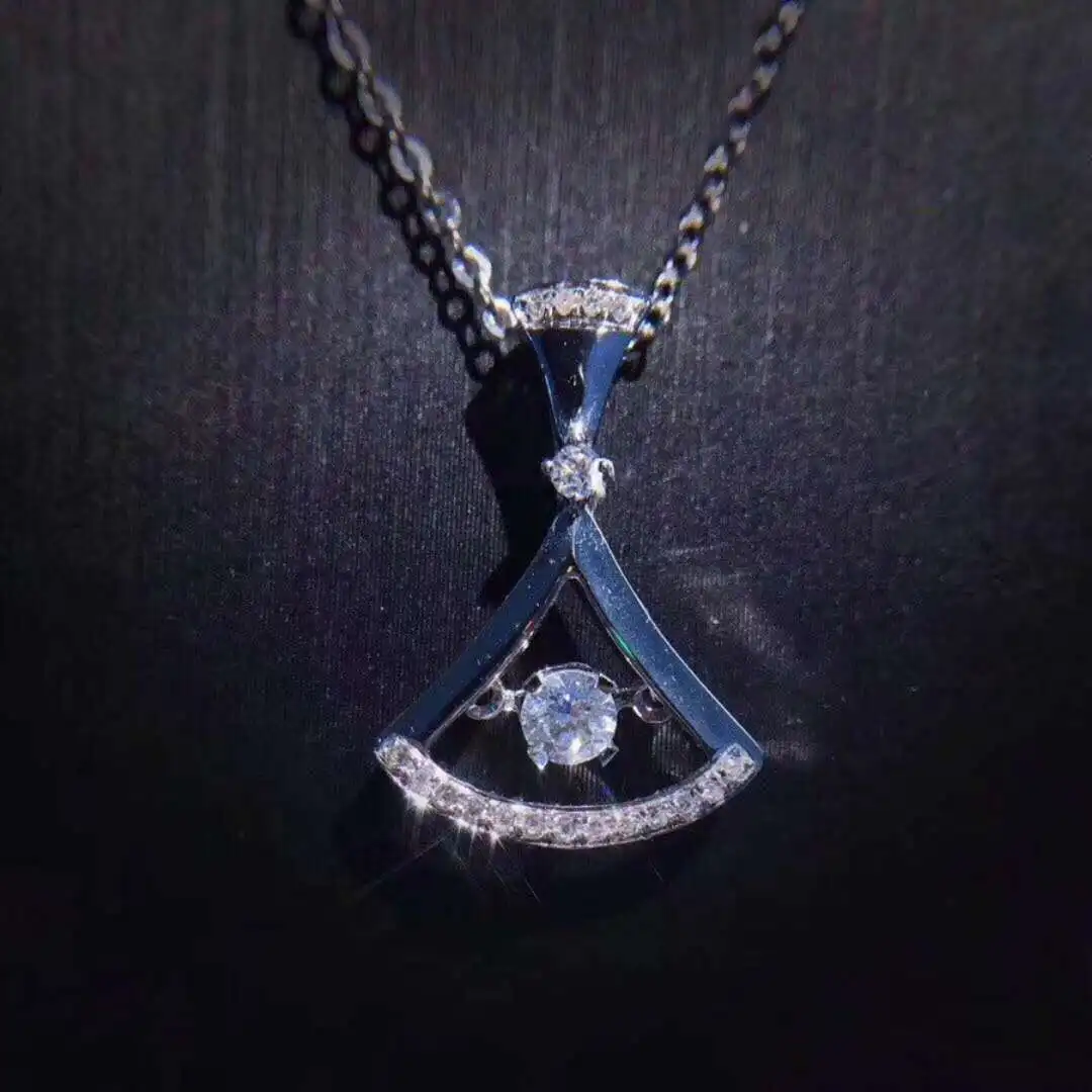 

Smart Series Fine Silver S925 Will Dancing of Fan-shaped Skirt Silver Necklace Summer Goddess Versitile