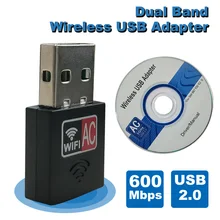 Беспроводной внешний ethernet 802.11ac ноутбук usb 2,4g и 5g Настольный wifi адаптер antena dongle lan Wi-Fi карта longo alcance