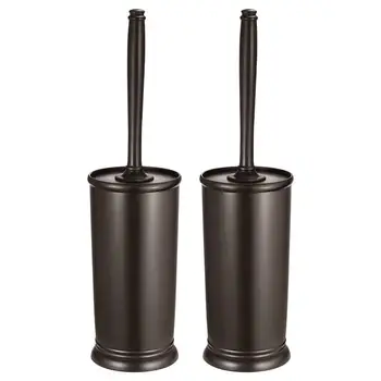 

HOMEMAXS 2 Pack Toilet Brush With Holder Good Grip Plastic Toilet Bowl Cleaner Brush Set for Bathroom