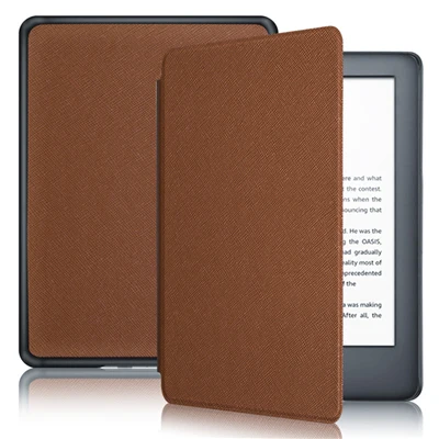 Коричневый Магнитный Тонкий чехол из искусственной кожи для Amazon, новинка, Kindle 10th Generation, умный флип-чехол с подставкой, 6 дюймов, A20 - Цвет: Коричневый