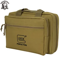 Tactical Pistol Portable Storage Dual Gun Bag Tool Case Range Handgun 22 LR Holster For Glock 1911 Cz-75 Taurus G2c Paintball