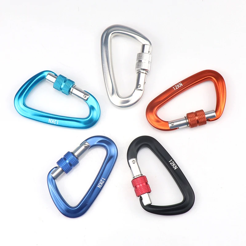 4Pcs Screw Lock Climbing Carabiner Hook