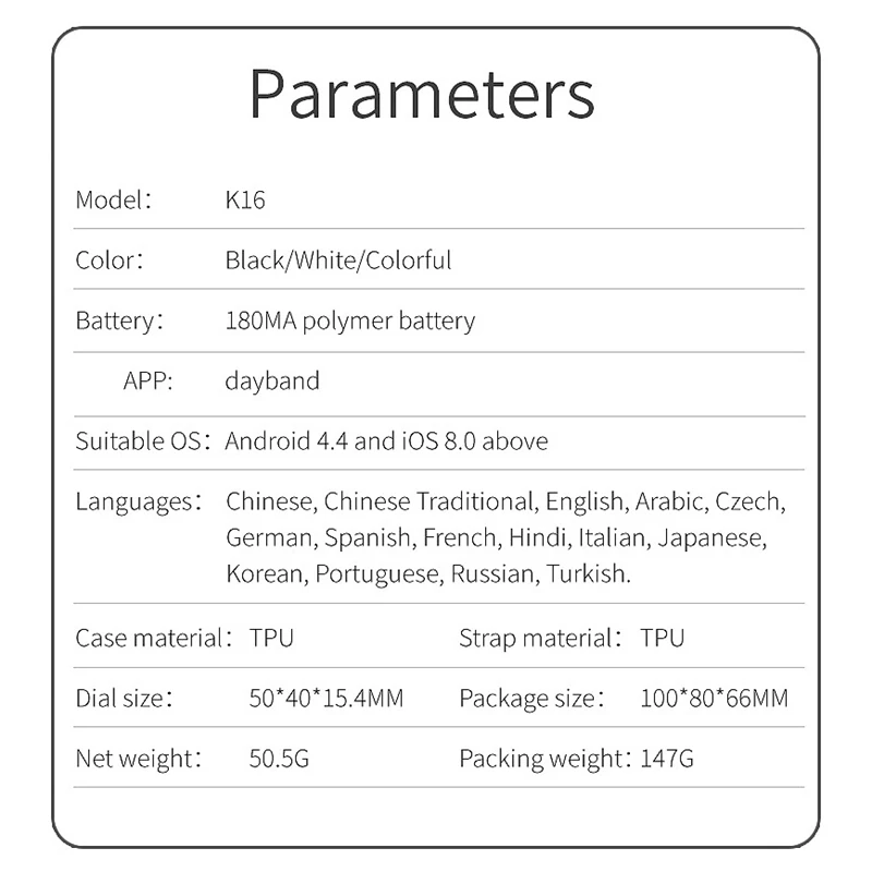 K16 Смарт-часы 1,14 дюймов IP68 спортивные Смарт-часы для Android IOS