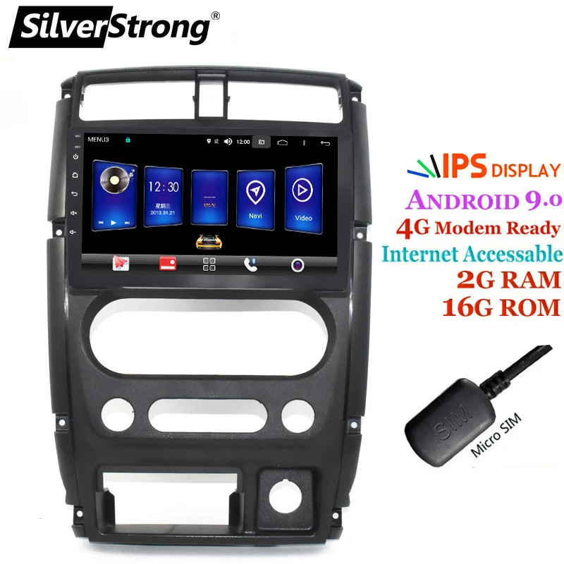 SilverStrong ips 9 ''Android9.0 Автомобильный gps для Suzuki JIMNY Android Maruti Jimny 2007- супер мини внедорожник радио музыкальная аудиосистема