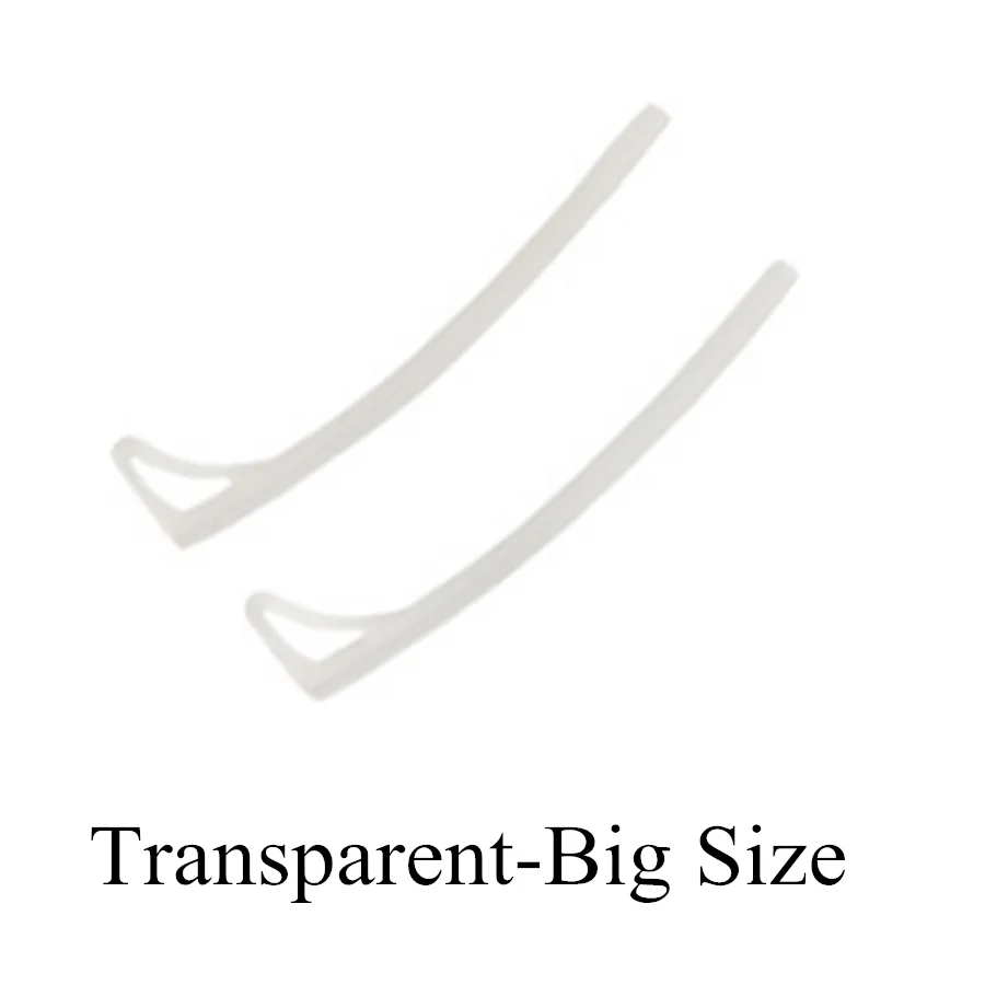 Clear Big size 200 шт.(100 пар) очки противоскользящие мягкие силиконовые наконечники для дужек прямоугольные металлические очки дужки колпачки - Цвет: Clear Big size