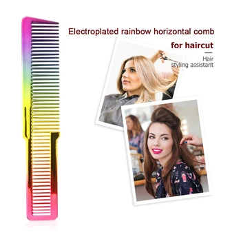 

Resin Anti-static Hairdressing Brush Hair Styling Tool Anti-static Hairdressing Combs Rainbow Hair Cutting Comb