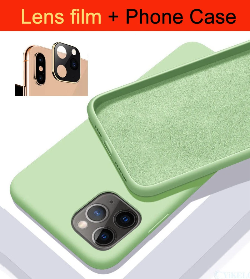 Gold Lens Green Case Металлический алюминиевый объектив камеры для замены секунд для iPhone 11 Pro Max Защитная кольцевая крышка для iPhone X XS MAX Защитная крышка для камеры - Цвет: Gold Lens Green Case