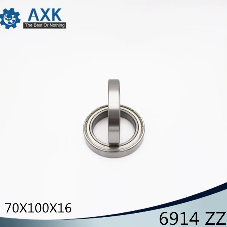 6914ZZ ABEC-1 (2PCS)  70x100x16MM  Metric Thin Section Bearings 61914ZZ 6914ZZ