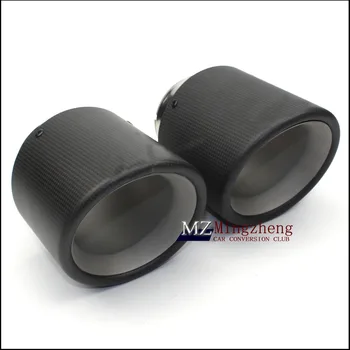 

114MM Outlet Matte Carbon Fiber exhaust tip 304 Stainless Steel Universal Muffler tips A.K exhaust pipe