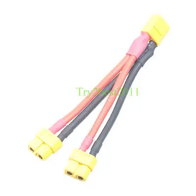 

DHL/EMS 20 Sets XT60 Parallel Battery Connector Cable Dual Extension Y Splitter for DJI Phantom -C1