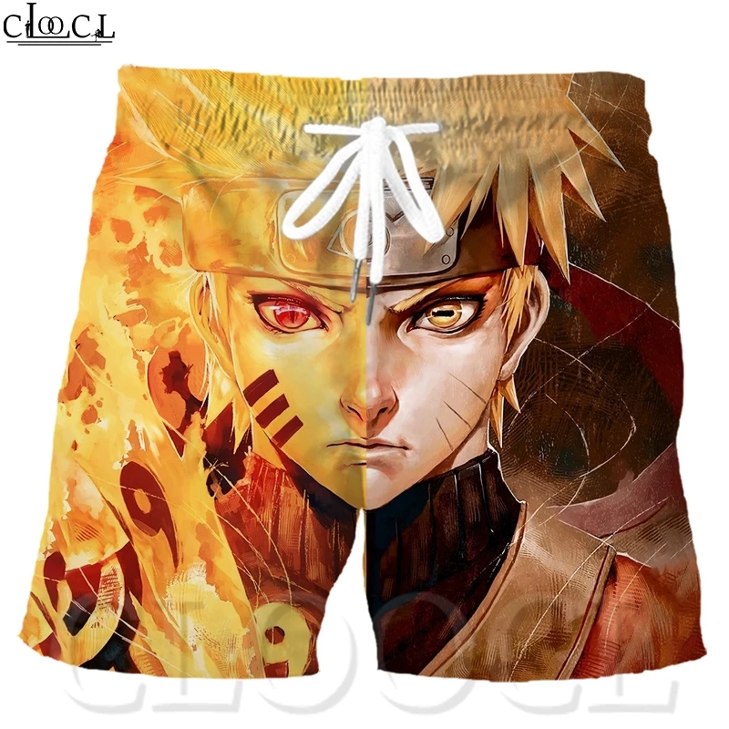 Шорты CLOOCL NARUTO Хокаге Наруто Узумаки с японским аниме рисунком повседневные