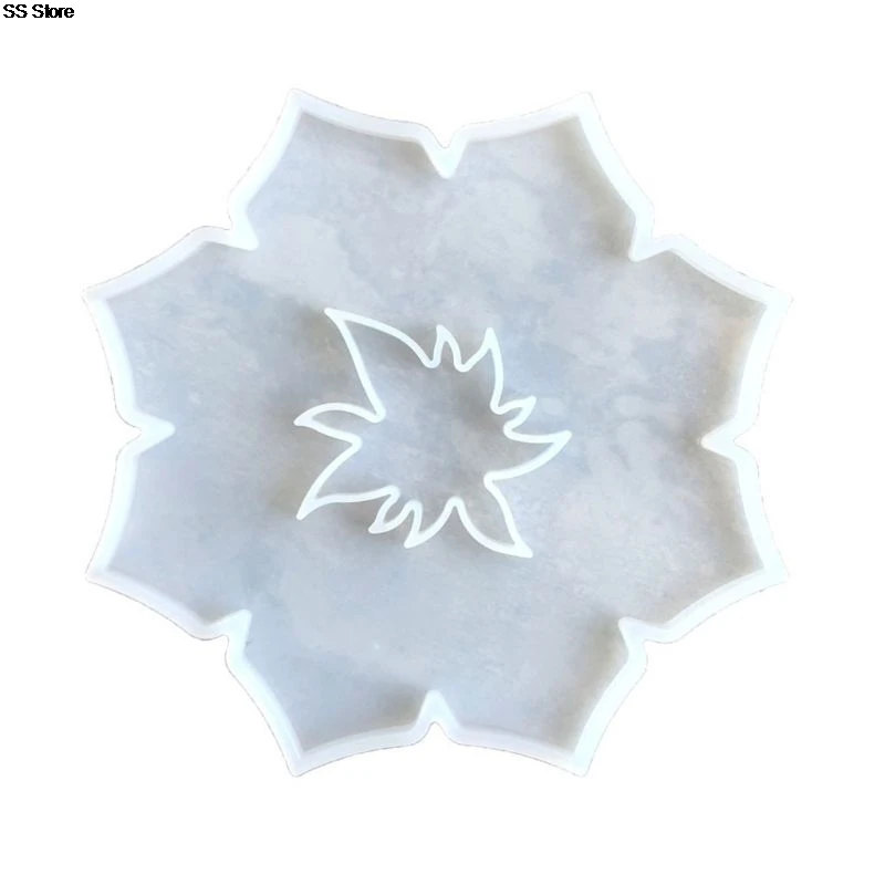 

Crystal Epoxy Resin Mold Irregular Flower Coaster Casting Silicone Mould DIY Crafts Tray Fruit Plate Decoration Making Tools