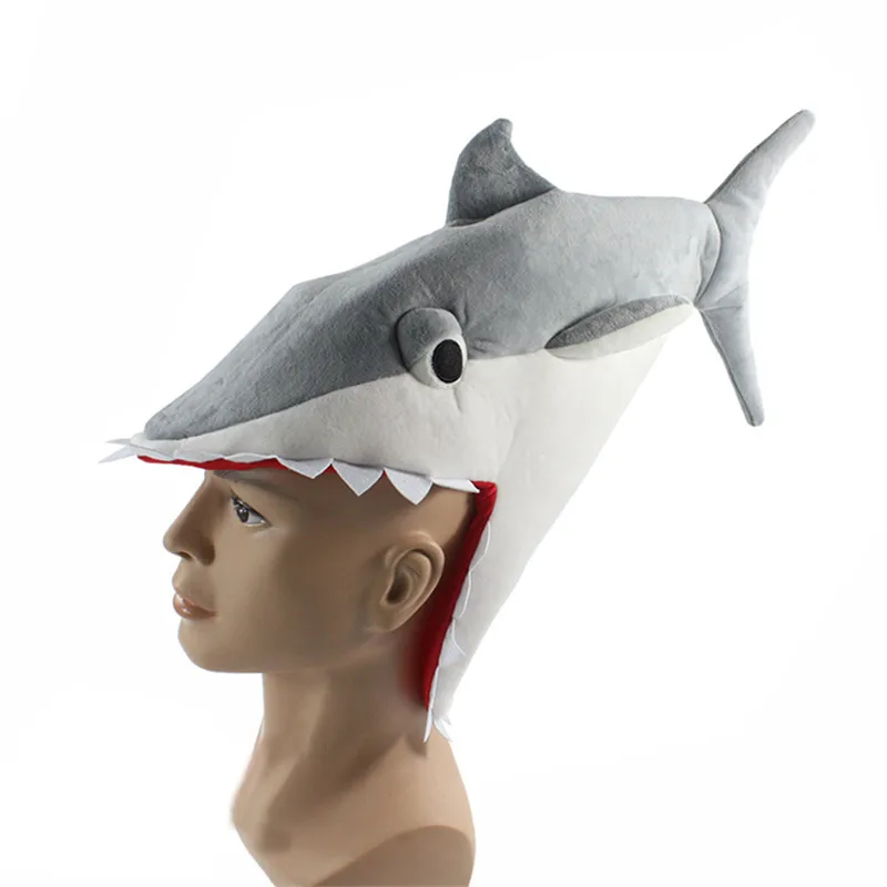 Halloween-funny-originality-Aquarium-shark-piranha-fish-hat-plush-toy-Stuffed-Plush-Cap-Cosplay-Hat-for (3)