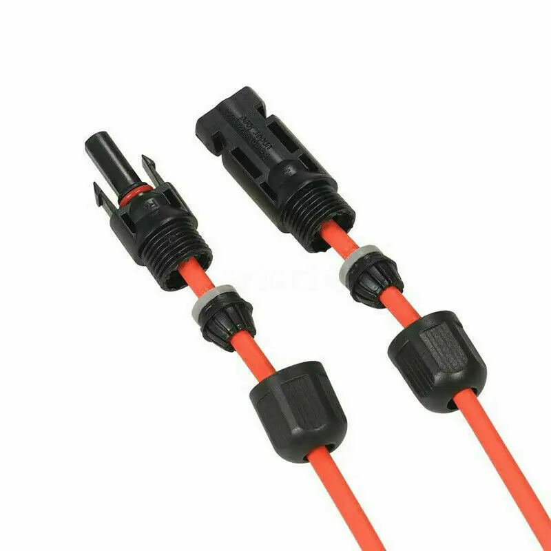 1 пара 10AWG панели солнечных батарей PV удлинитель с MC4 Женский Мужской Разъем 3.2Ft