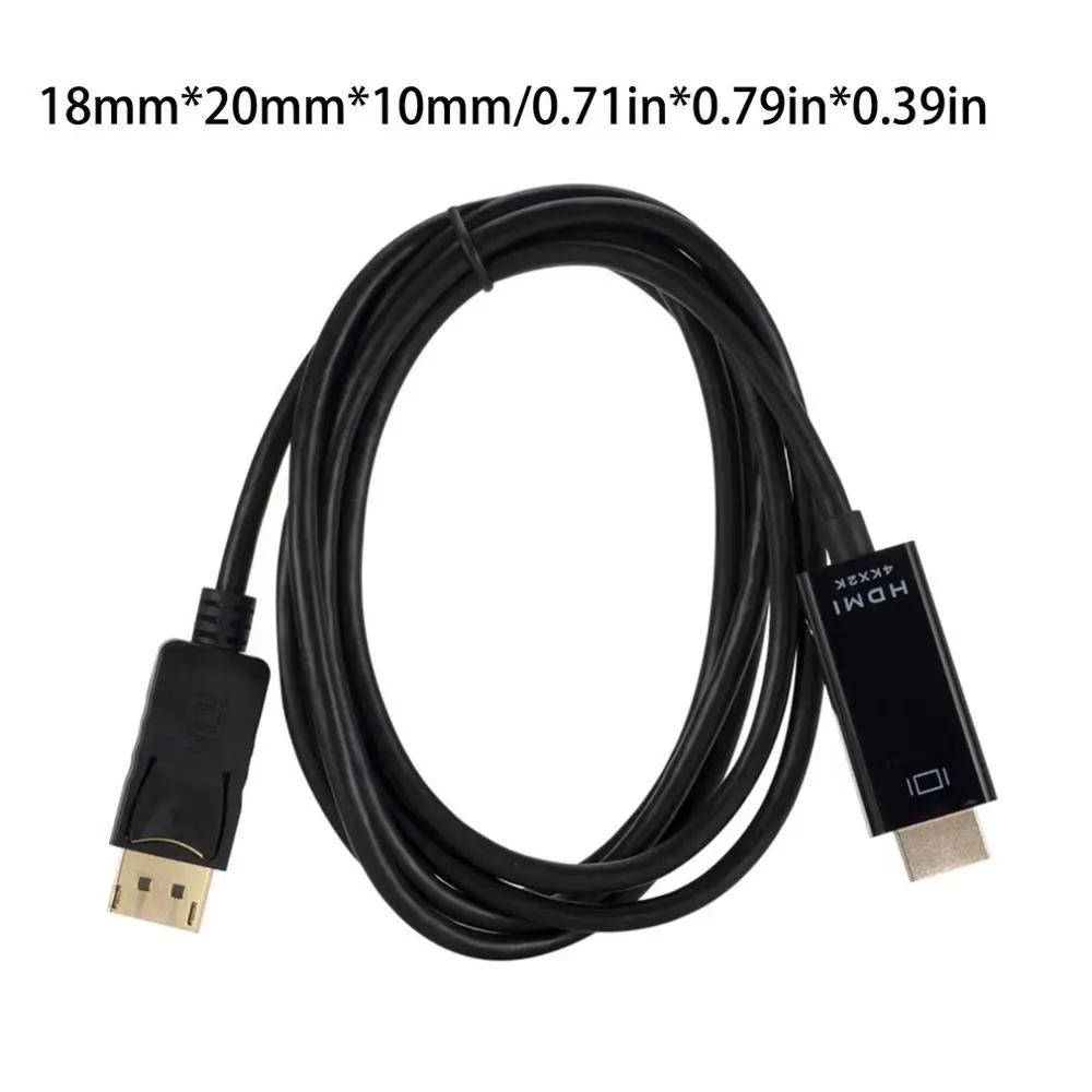 1,8 метров Displayport Кабель DP-HDMI адаптер 1080P 4K разрешение высокоскоростной длинный кабель конвертер шнур