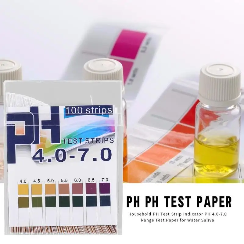 1 коробка 4,0-7,0 диапазон лакмусовая бумага 2-цветовой контраст кислотности щелочи Тесты полосы