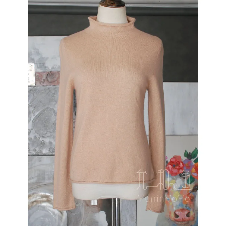 YUNINYOYO Classic low stand collar with micro curling slim fit comfortable 100%cashmere pullover women sweater ~ multi color YUNINYOYO Classic low stand collar with micro curling slim fit comfortable 100%cashmere pullover women sweater ~ multi color