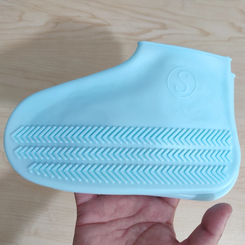 Gel Sky Blue 1 пара многоразовых латексных водонепроницаемых резиновых сапог для дождливой обуви, противоскользящие резиновые сапоги, обувь, аксессуары для обуви S/M/L - Цвет: Gel Sky Blue