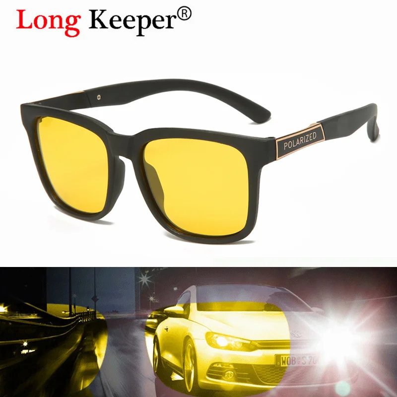 

Fashion Men's Night Vision TR90 Sun Glasses Men Polarized Yellow Safe Driving Goggles Male Anti-Glare Polarizer Sunglasses