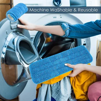 

6 Pieces Microfiber Cleaning Pads Reveal Mop 16 To 18 Inch Fit for Most Spray Mops and Reveal Mops Washable (16.5 X 5.5 Inch)
