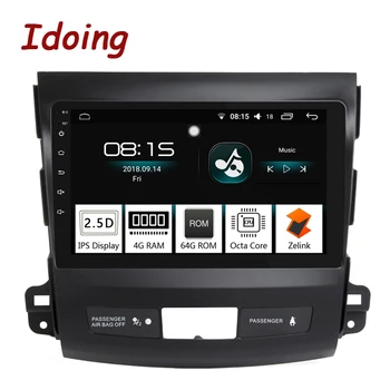 

Idoing 9"4G+64G Octa Core Car Android8.0 Radio Multimedia Player Fit Mitsubishi Outlander 2006-2012 2.5D IPS GPS Navigation PX5