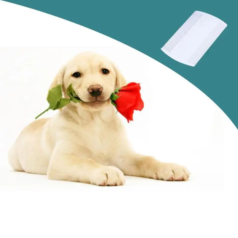 Новая мода Pet гребень блохи Двусторонняя плотная зуб блохи расческа, прямые волосы для кошек и товары для животных, собак Acccessories(в случайном порядке