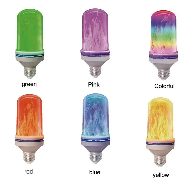 

E27 Simulated Flame Light 4 Flame Modes Constant/flashing/breathing/gravity Sensing Bulb Led Fire Effect Lamp Emulation Decor