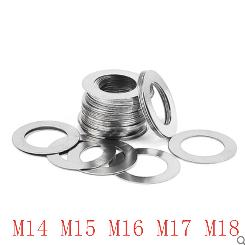 Тонкая шайба M14 M15 M16 M17 M18 плоская из нержавеющей стали 100 шт.|Мойки| |