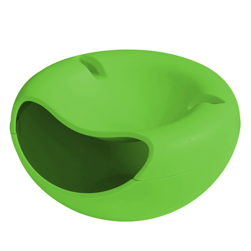 green Контейнер для Семян Подсолнечника Фруктовая тарелка съемный двойной слой тарелка для конфет круглый держатель телефона - Цвет: green