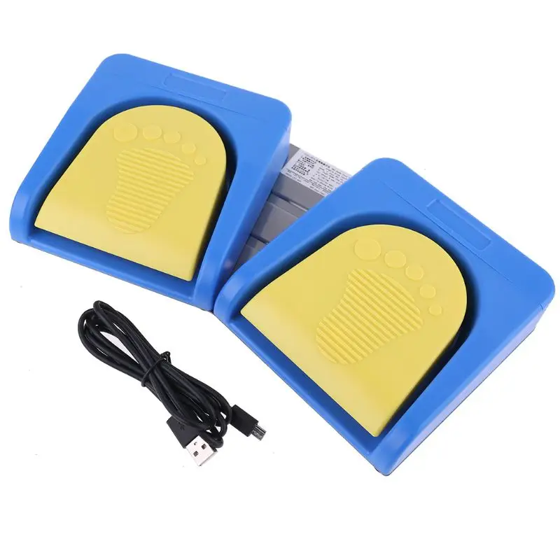  Bluetooth 2 Foot Pedal Control Switch Game Keyboard for PC and USB Cellphone