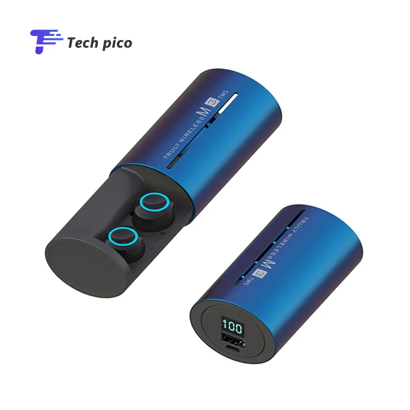 

TWS bluetooth headset 5.0 wireless binaural motion in-ear noise-cancelling waterproof earplug digital display