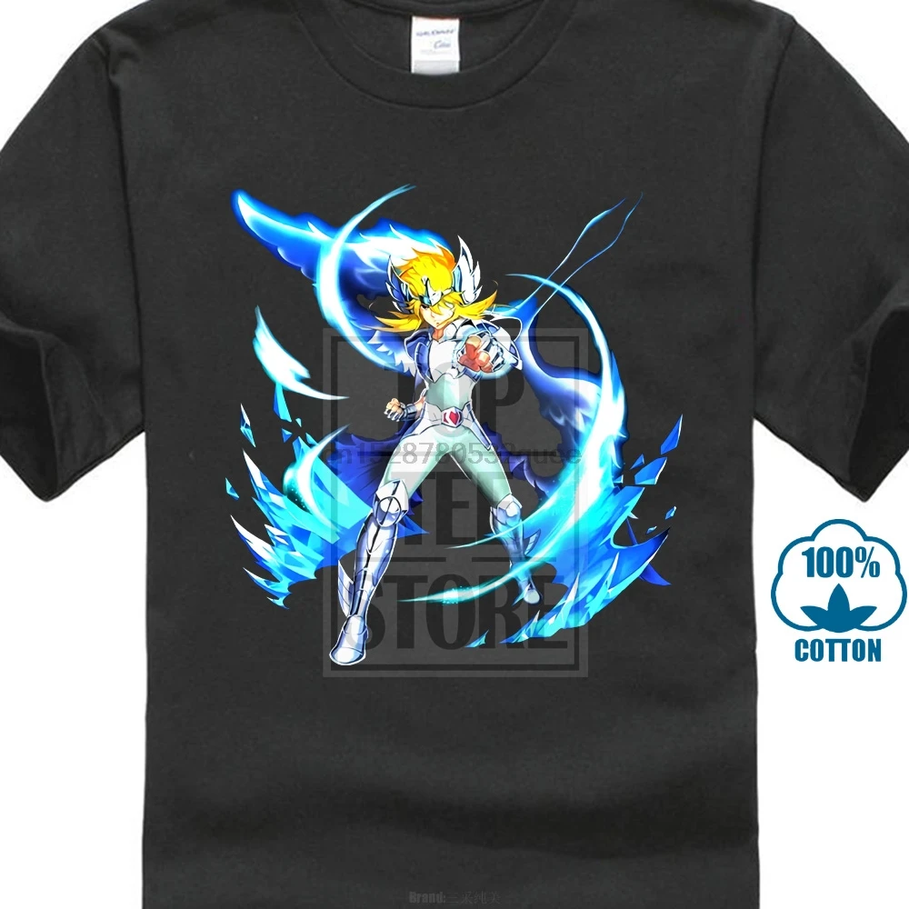 The &quotРыцари зодиака&quot Hyoga Swan Saint Seiya рубашки милые мужские футболки с коротким