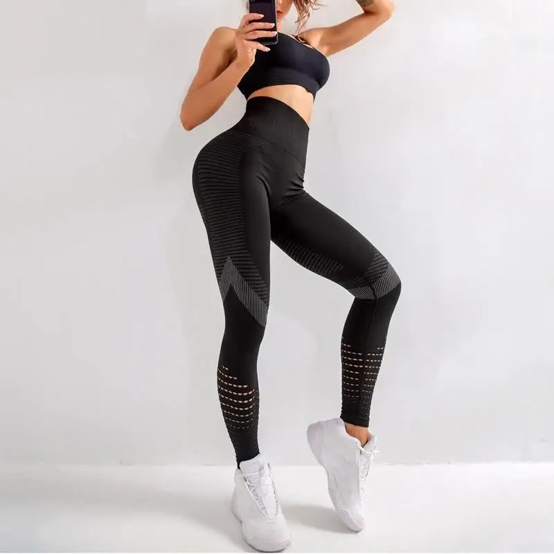 

Seamless Sport Leggings Women Cotton Elastic Mesh Dry Fit Booty High Waist Fitness Pant Workout Gym Leggings Casual Skinny