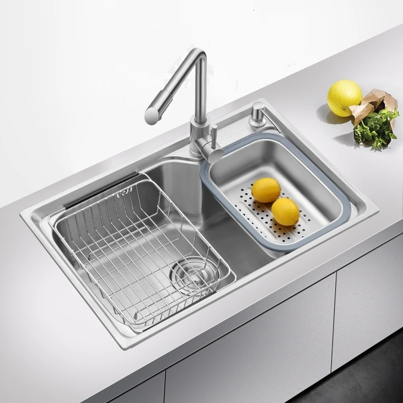 Интегральная раковина для мытья овощей Wasbak Evier Zlewozmywak Ze Stali Nierdzewnej kitchen De Cocina Fregadero Cuba Pia Cozinha