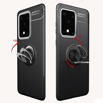

50pcs/lot For Samsung Galaxy S20 Plus Case Frosted Rotary Buckle Ring Stand Rubber Cover For Samsung Galaxy S20 Ultra