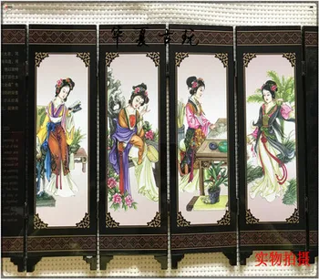 

Exquisite antique lacquerware small screen decoration (ancient beauty)