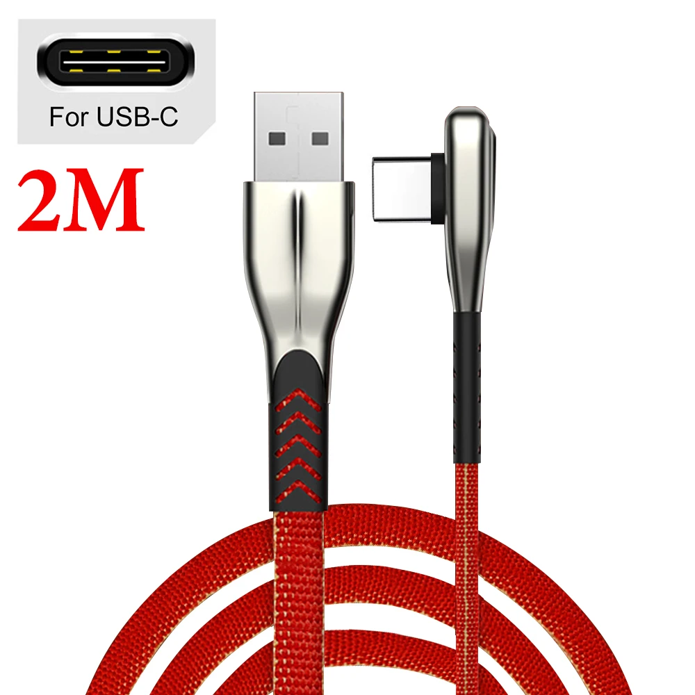 3 А кабель для быстрой зарядки type-C type C USBC для Samung Note 10 зарядное устройство Micro USB для смартфонов Android шнур для зарядки 1 м 2 м - Цвет: Red-2m-TypeC