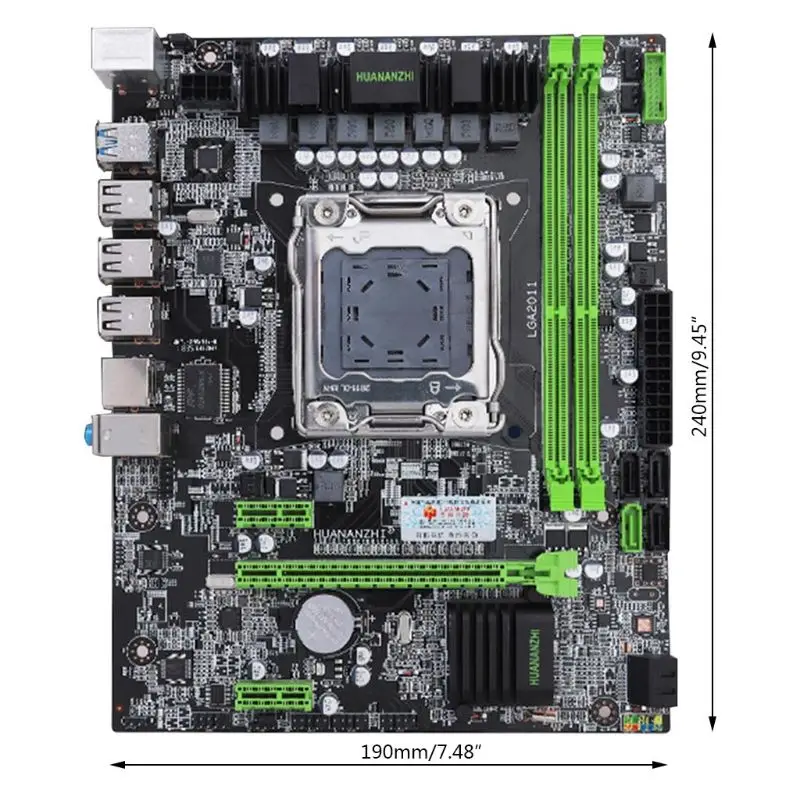 Материнская плата Huananzhi X79 LGA 2011 USB3.0 SATA3 с поддержкой памяти REG ECC и процессором Xeon E5