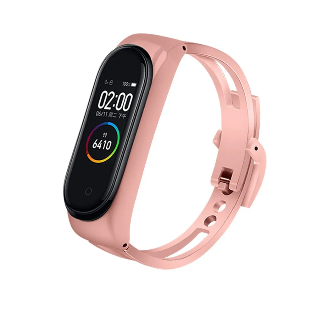 Ouhaobin ремешок 120-210 мм для mi Band 4, металлический браслет, браслет на запястье, ремешок для Xiomi mi Band 3 4, ремешок 1014#2