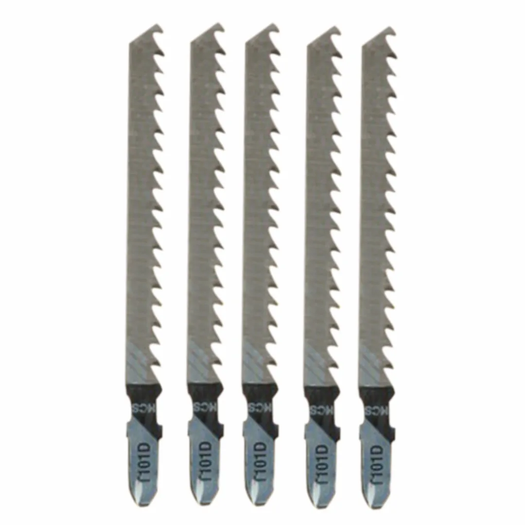 DWZ 5pcs New T101D Jigsaw Blades Fast Clean Cuts In Chipboard Softwood Plywood 100mm