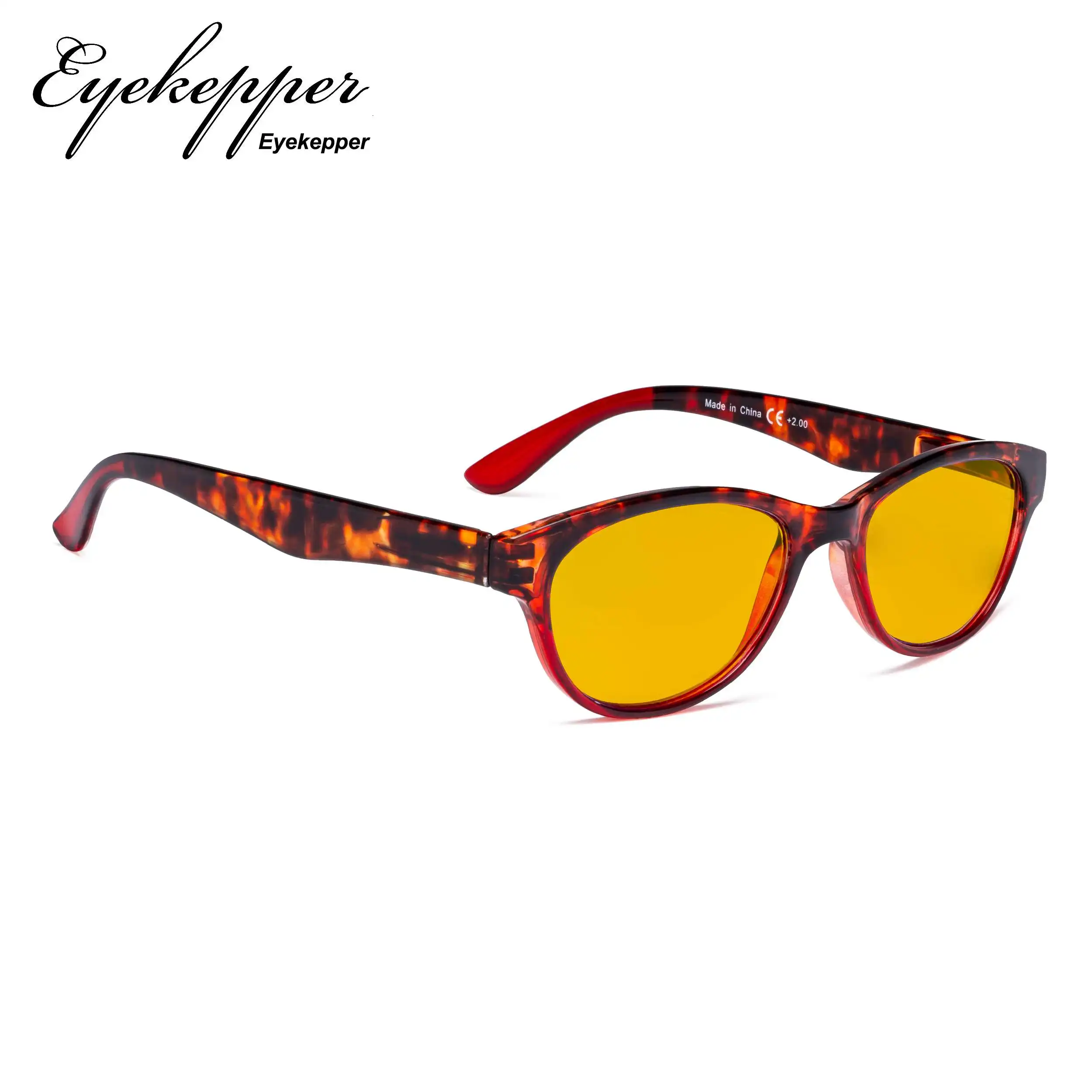 HP074D Eyekepper, женский синий светильник, блокирующие очки для чтения с янтарным оттенком, светофильтр, линза-кошачий глаз, компьютерные очки для женщин