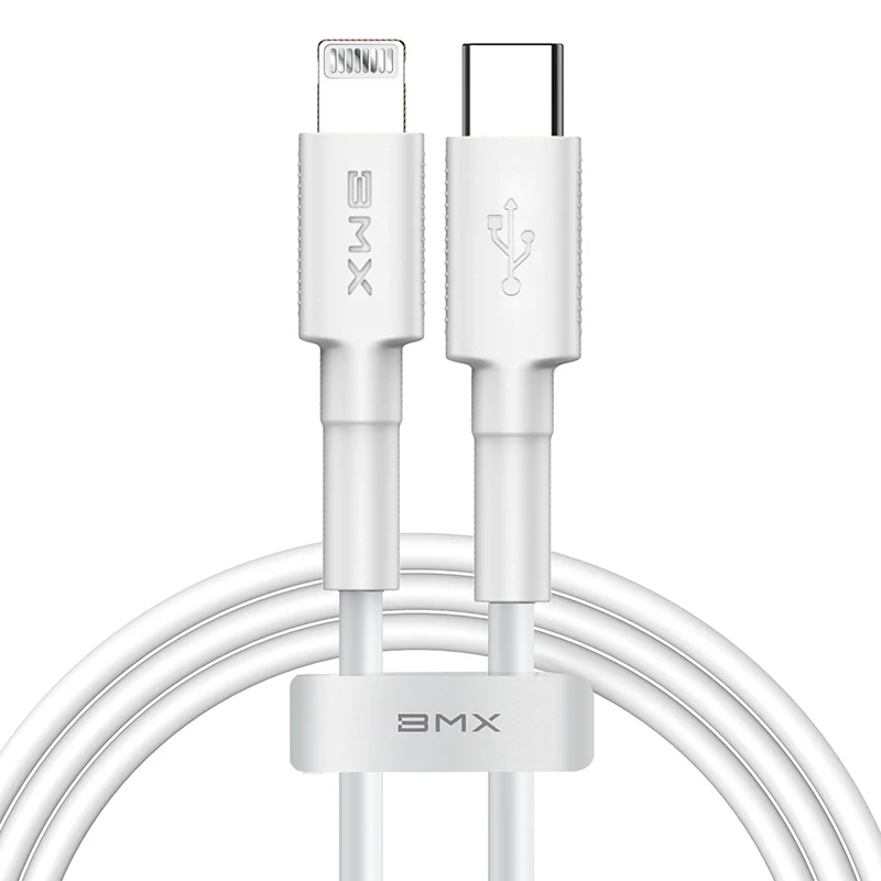 MFI Сертифицированный usb type-c к Lightning Кабель для iPhone xs max xr 8 7 6s plus 11 pro ipad зарядное устройство pd Быстрая зарядка 1 м 2 м - Цвет: TPE White